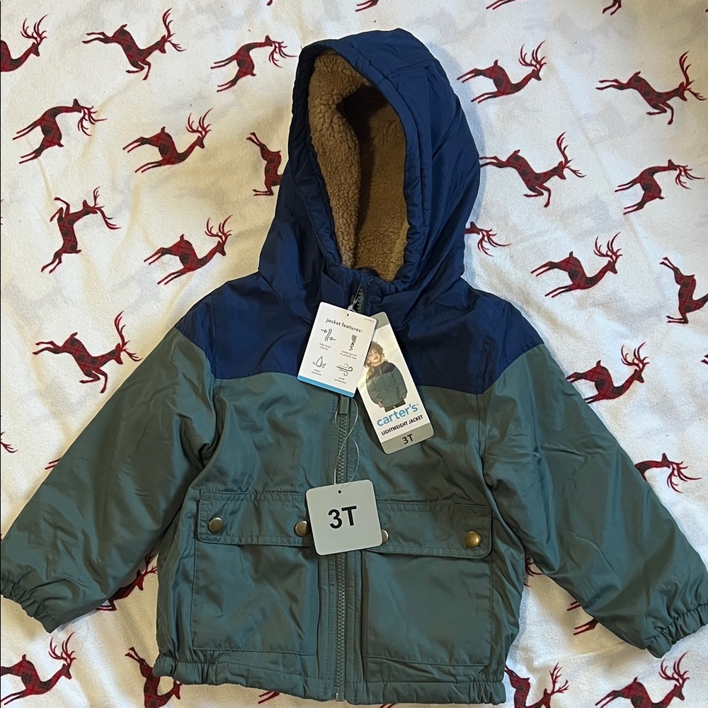 Carter's Blue and Green Kids Jacket